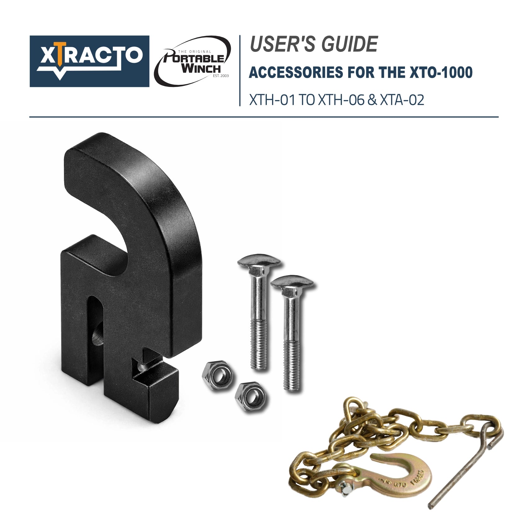 ACCESSORIES FOR THE XTO-1000 - User Instructions